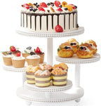 4 Tier Cupcake Stand for 50 Cupcakes, Wooden Cake Stand | Cupcake Display in White
