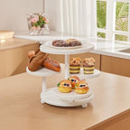 4 Tier Cupcake Stand for 50 Cupcakes, Wooden Cake Stand | Cupcake Display in White, alternate view 2