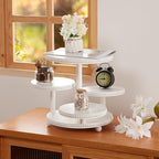 4 Tier Cupcake Stand for 50 Cupcakes, Wooden Cake Stand | Cupcake Display in White, alternate view 5