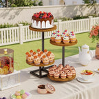 4 Tier Cupcake Stand for 50 Cupcakes, Wooden Round Cupcake Tower Stand, Dessert Display for Wedding Birthday, alternate view