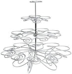 4-Tier Cupcake Stand -Stainless Steel Dessert Tree Tower Display for Christmas, Weddings, Birthday Parties, alternate view 6
