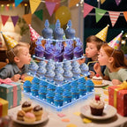 4 Tier Cupcake Stand with Blue Lights, Square Cupcake Tower for Party, alternate view 7