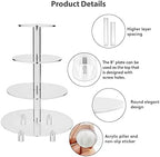 4 Tier Cupcake Stands for Dessert Table with Base, Cupcake Tower in Clear, alternate view 5