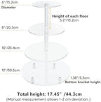 4 Tier Cupcake Stands for Dessert Table with Base, Cupcake Tower in Clear, alternate view 6
