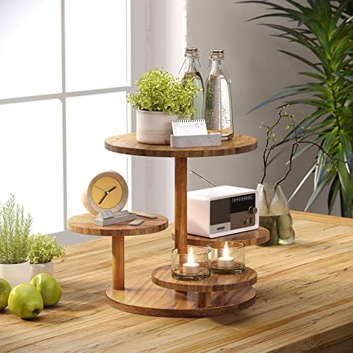 4 Tier Cupcake Tower Stand for 50 Cupcakes, Wood Cake Stand with Tiered Tray Decor, Farmhouse Tiered Tray Decor, alternate