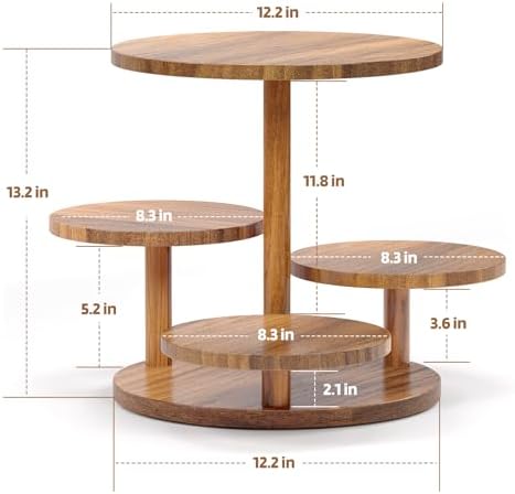 4 Tier Cupcake Tower Stand for 50 Cupcakes, Wood Cake Stand with Tiered Tray Decor, Farmhouse Tiered Tray Decor, alternate