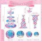 4-Tier Extra Large Mermaid Cupcake Stand, Under The Sea Party Dessert Tower, Mermaid Tail Cupcake Holder for, alternate view