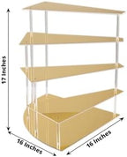 4-Tier Gold Spiral Cupcake Stand Mirror Finish Stairway Dessert Display, Elegant Vanity Storage Perfume, alternate view 2