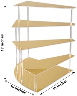 4-Tier Gold Spiral Cupcake Stand Mirror Finish Stairway Dessert Display, Elegant Vanity Storage Perfume, alternate view 2