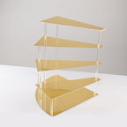 4-Tier Gold Spiral Cupcake Stand Mirror Finish Stairway Dessert Display, Elegant Vanity Storage Perfume, alternate view 5