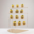 4-Tier Gold Spiral Cupcake Stand Mirror Finish Stairway Dessert Display, Elegant Vanity Storage Perfume, alternate view 6
