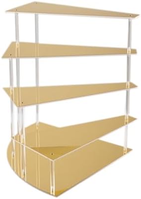 4-Tier Gold Spiral Cupcake Stand Mirror Finish Stairway Dessert Display, Elegant Vanity Storage Perfume, alternate view 7