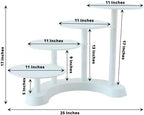 4-Tier Half Moon Cupcake Stand Unique White Tiered Dessert Display Shelf for Parties & Home Decor - 17" Tall in, alternate