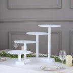 4-Tier Half Moon Cupcake Stand Unique White Tiered Dessert Display Shelf for Parties & Home Decor - 17" Tall in, alternate