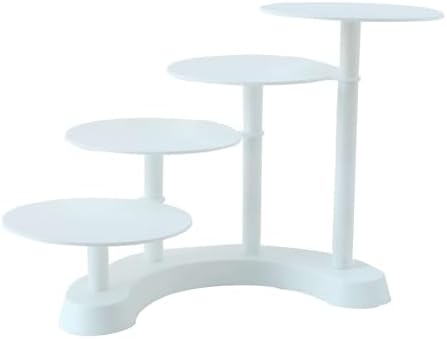 4-Tier Half Moon Cupcake Stand Unique White Tiered Dessert Display Shelf for Parties & Home Decor - 17" Tall in, alternate