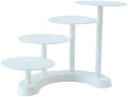4-Tier Half Moon Cupcake Stand Unique White Tiered Dessert Display Shelf for Parties & Home Decor - 17" Tall in, alternate