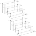 4 Tier Perfume Organizer Stand, Acrylic Risers Display Stands in 11.6 X 10.3 X 5.8 IN in transparency