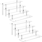 4 Tier Perfume Organizer Stand, Acrylic Risers Display Stands in 11.6 X 10.3 X 5.8 IN in transparency