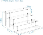 4 Tier Perfume Organizer Stand, Acrylic Risers Display Stands in 11.6 X 10.3 X 5.8 IN in transparency, alternate view 2