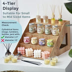 4-Tier Retail Wooden Display Riser - Farmers Market Craft Fair Display Rack - Candle Soap Display Stand for, alternate view 4