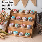 4-Tier Retail Wooden Display Riser - Farmers Market Craft Fair Display Rack - Candle Soap Display Stand for, alternate view 5