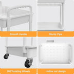 4 Tier Rolling Utility Cart with Handle, Utility Cart Made of Multifunctional Storage Organizer Tool for, alternate view 4