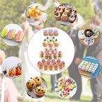 4 Tier Round Acrylic Cupcake Stand with Base, Premium Cupcake Holder, Acrylic Cupcake Tower Display Cady Bar, alternate view