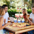 4 Tier Round Cupcake Stand Acrylic Cupcake Display Tower for 38 Cupcakes in clear, alternate view 2