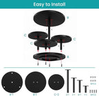 4 Tier Round Cupcake Stand, Wooden Cup Cake Tower with Tiered Cookie Serving Tray, 360°Rotatable Cake Stand for, alternate