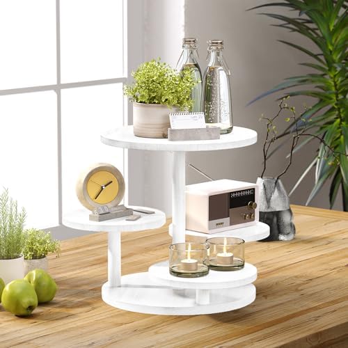 4 Tier Round Cupcake Tower Stand for 50 Cupcakes, Wood Cake Stand with Tiered Tray Decor, Farmhouse Tiered Tray, alternate