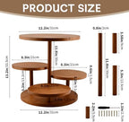 4 Tier Round Cupcake Tower Stand Wooden Cupcake Stands for 50 Cupcakes 360° Rotating Wood Dessert Display with, alternate