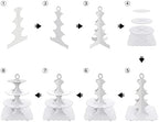4-Tier Round & Square Cupcake Stand, 2-Pack White - Sturdy Disposable Cardboard for Parties, Weddings, Baking, alternate view