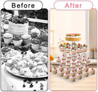 4 Tier Square Cupcake Stand for 50 Cupcakes Acrylic Cupcake Tower in Square, alternate view 6