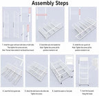 4 Tier Supermaket Snack Rack Display Stand, Free-Standing White Retail Display Shelves with 12 Hooks & 4 Wheels, alternate