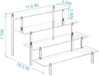 4 Tier Tall Clear Acrylic Display Risers, Large Perfume Organizer Stand for Perfume, Cologne, Skincare, alternate view 2