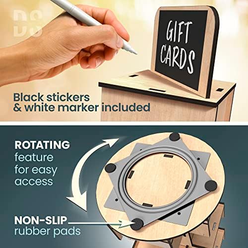 4 Tier Willow Basket Stand & 3 Tier Rotating Sticker Display Bundle Retail Display Rack for Vendors Farmers, alternate view 7