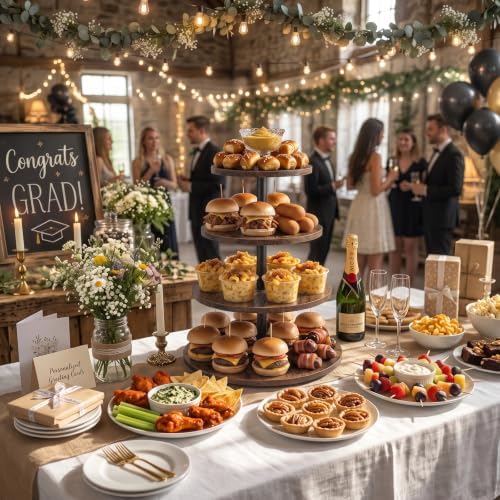 4 Tier Wooden Cupcake Stand, Round Cupcake Tower, Cupcake Holder Stand, Cupcake Display Stand for Wedding, alternate view 2