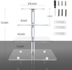 4 Tiered Square Acrylic Cupcake Holder-Cake Stand-Cupcake Stand in Clear, alternate view 3