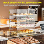 4 Tiers Countertop Bakery Display Case in Transparent, alternate view 4