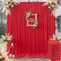 40×12ft Wrinkle Free Red Backdrop Curtain for Wedding Parties,8 Panels 5×12ft Long Soft Silky Polyester Backdrop
