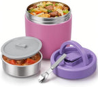40.5oz Thermo for Hot Food Adults, Soup Thermo Lunch Containers with Wide Mouth & Spoon, Stainless Steel Vacuum