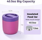 40.5oz Thermo for Hot Food Adults, Soup Thermo Lunch Containers with Wide Mouth & Spoon, Stainless Steel Vacuum, alternate