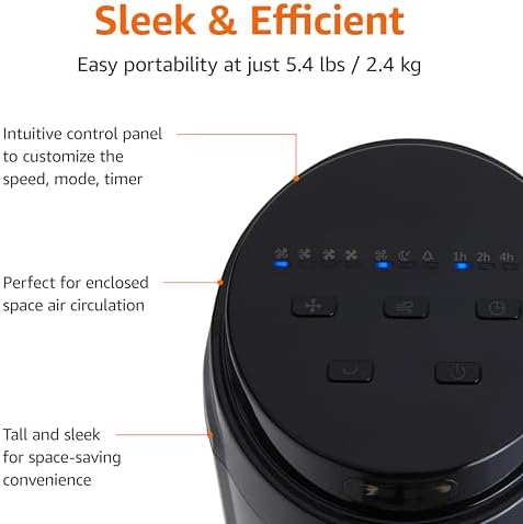 40" 70-Degree Oscillating Digital Tower Fan with Powerful Airflow for Bedroom, Living Room, Office, 4 Speeds, 3, alternate