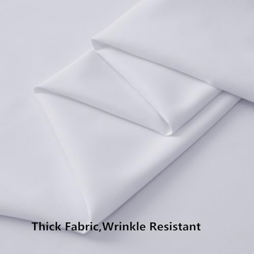 40 ft x 10 ft Thick White Backdrop Curtain for Wedding Parties, 8 Panels White Polyester Wedding Backdrop Drapes, alternate