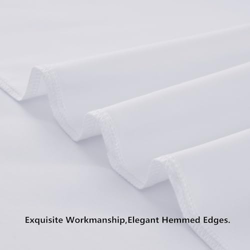 40 ft x 10 ft Thick White Backdrop Curtain for Wedding Parties, 8 Panels White Polyester Wedding Backdrop Drapes, alternate