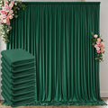 40 ft x 10 ft Wrinkle Free Hunter Green Backdrop Curtain for Parties, Polyester Dark Green Photo Backdrop Drapes