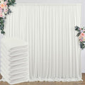 40 ft x 10 ft Wrinkle Free Ivory Backdrop Curtain for Wedding Parties, Polyester Ivory Photo Backdrop Drapes 8