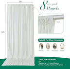 40 ft x 10 ft Wrinkle Free Ivory Backdrop Curtain for Wedding Parties, Polyester Ivory Photo Backdrop Drapes 8, alternate