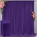 40 ft x 10 ft Wrinkle Free Purple Backdrop Curtain for Parties, 5ft x 10ft 8 Panels Polyester Purple Photo