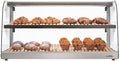 40 in. Glass Countertop Dry Bakery Display Case with Two Shelves and Bamboo Trays (DC-53C-B) in 40 in. - 2